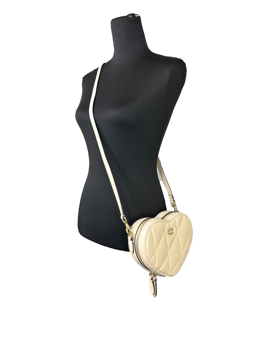 COACH Heart Small Quilted Leather Crossbody Bag Purse