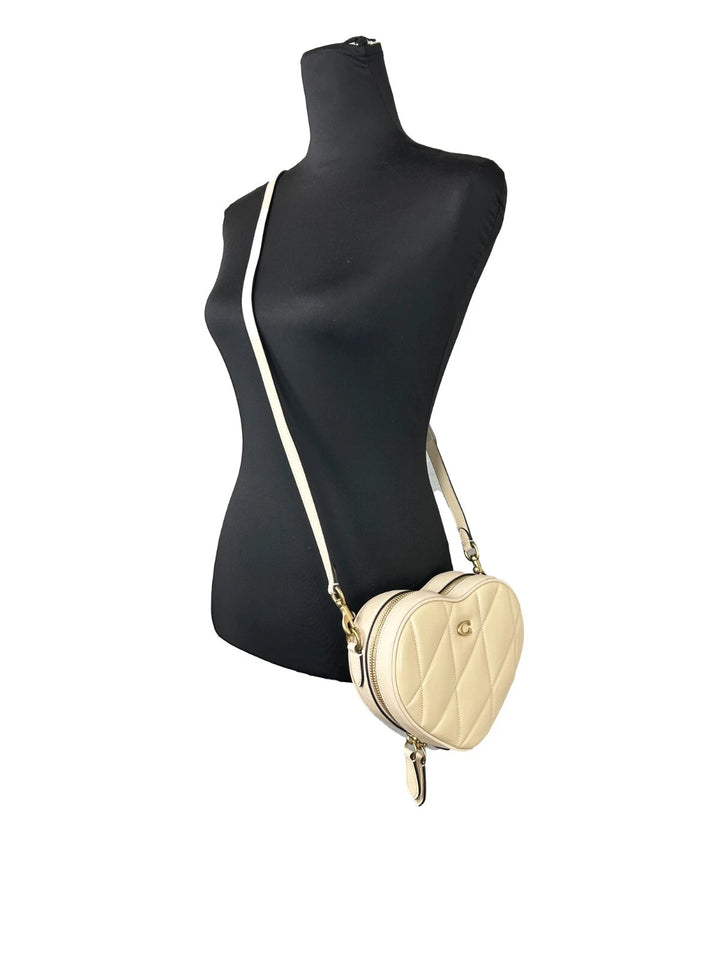 COACH Heart Small Quilted Leather Crossbody Bag Purse