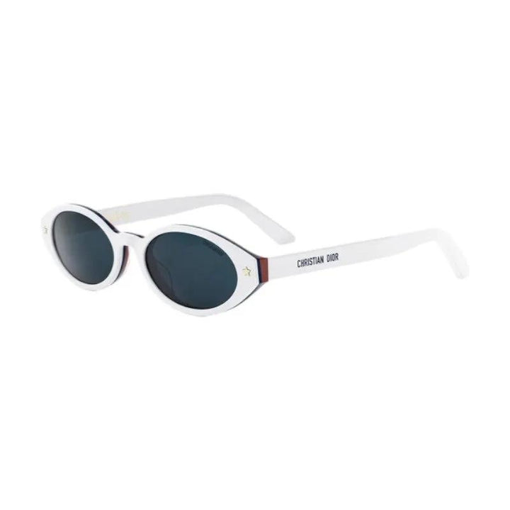 Dior Sample Sale | Dior Sunglasses Oval Full Rim, White Frame And Blue Lens Diorpacificr1F50B0 - Sunglasses | Designer outlet