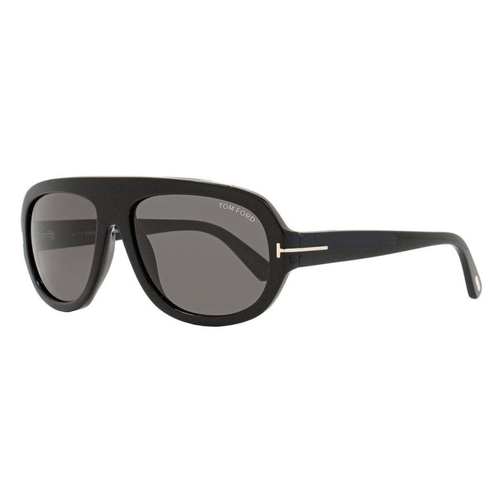 Tom Ford Aviator Full Rim, with a Black frame and Smoke lens.