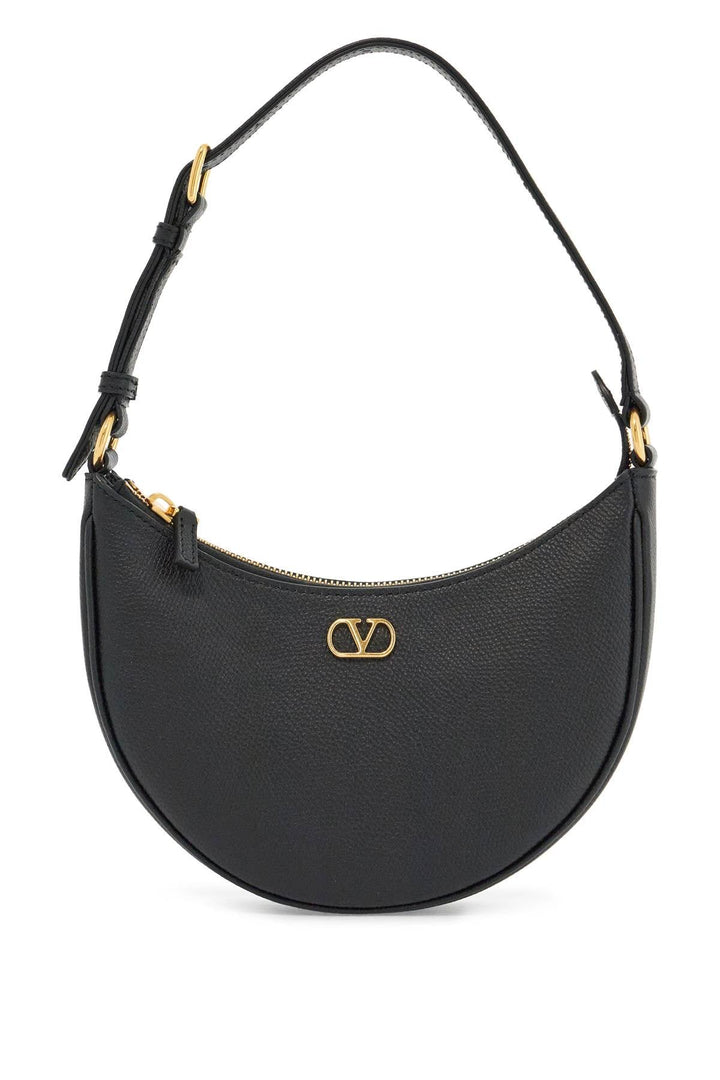 Valentino Garavani Borsa Hobo Mini In Pelle Nera Con Tracolla Regolabile