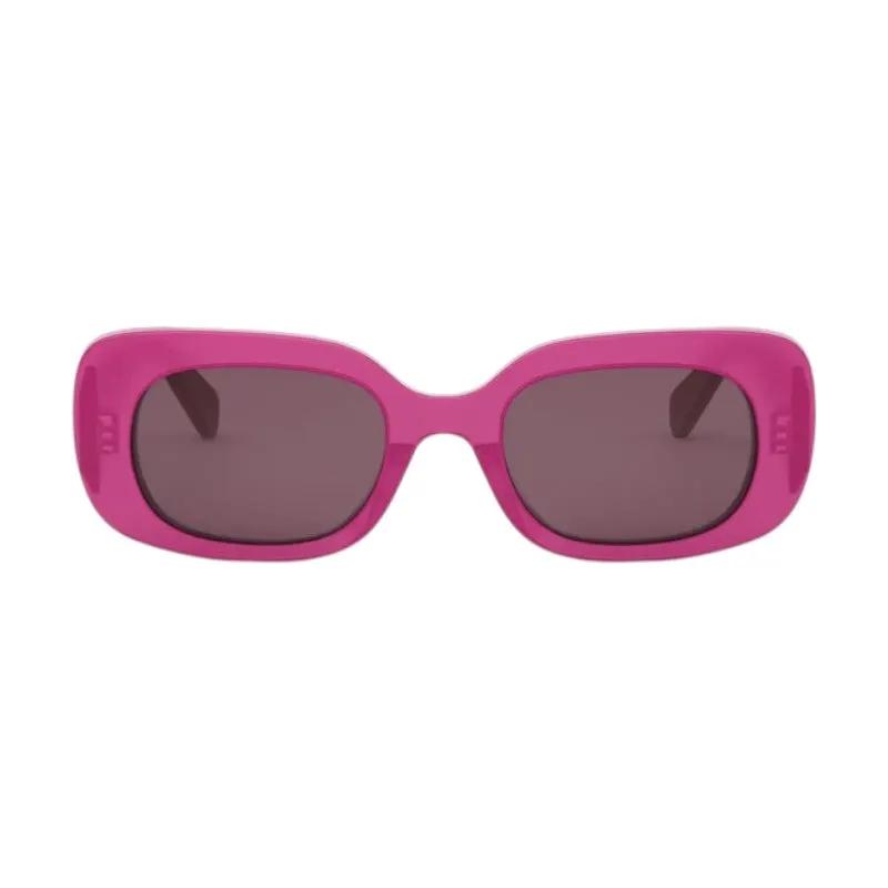 Celine Sample Sale | Celine Sunglasses Rectangle Full Rim, Shiny Pink Frame And Brown Lens Cl40287U72E - Sunglasses | Designer outlet