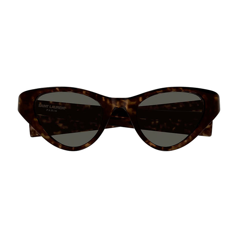 Saint Laurent Sunglasses Cat Eye Full Rim, Havana Frame and Grey Lens SLM144002