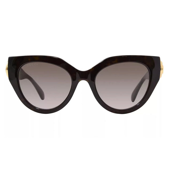 Gucci Sunglasses Cat Eye Full Rim, Havana Frame and Brown Gradient Lens GG1408S003