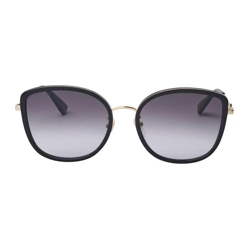 Gucci Sunglasses Square Full Rim, Black Gold Frame And Grey Gradient Lens Gg0606Sk001