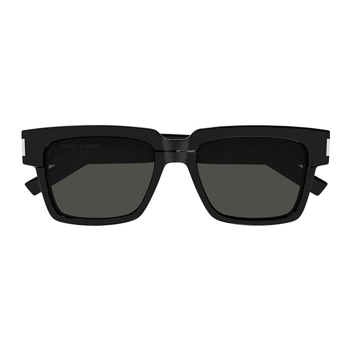 Saint Laurent Sunglasses Rectangle Full Rim, Black/Dark Havana Frame and Grey Lens SL732VADIM002