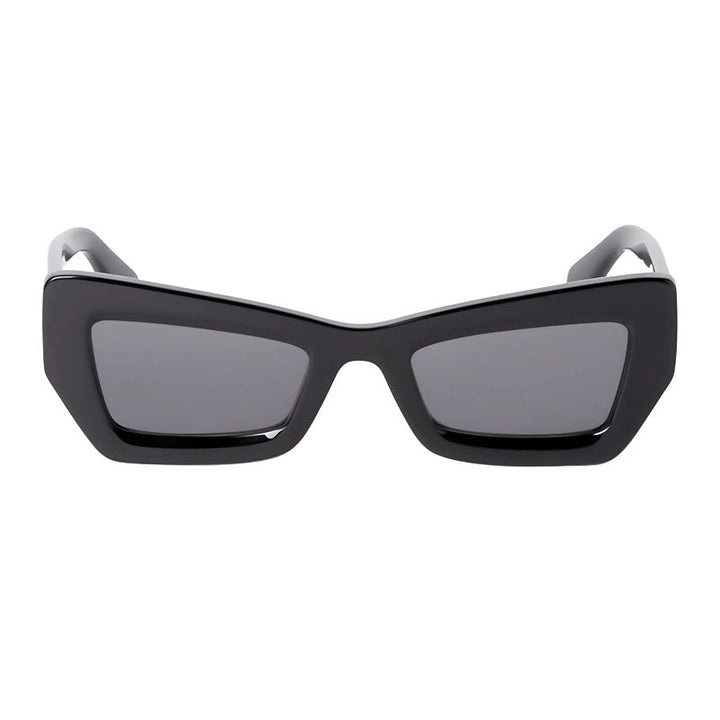 Off-White Sunglasses Square Full Rim, Shiny Black Frame and Dark Grey Lens OERI137AURORA1007