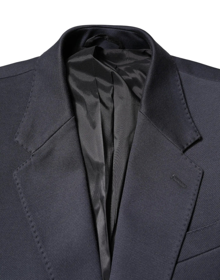 Dolce &amp; Gabbana Sample Sale | Dolce &amp; Gabbana Dark Blue Cotton Men Jacket Coat Suit Blazer - | Designer outlet