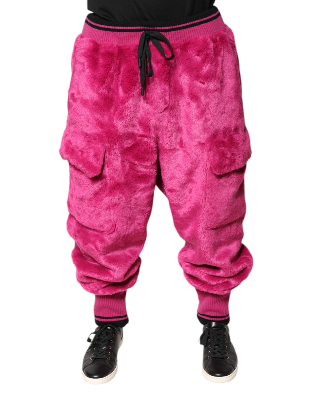 Dolce &amp; Gabbana Sample Sale Dolce &amp; Gabbana Pink Acrylic Cargo Jogging Sweatpants Pants - | Designer outlet