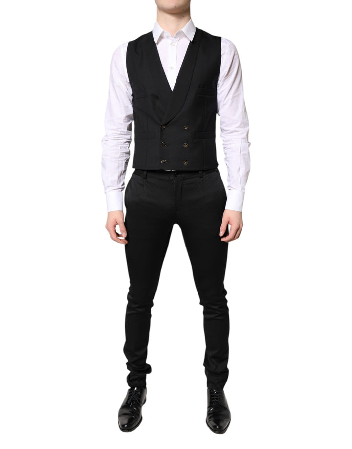 Dolce & Gabbana Black Single Breasted Formal 3 Piece Suit