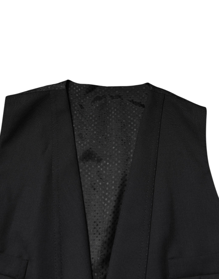 Dolce & Gabbana Black Single Breasted Formal 3 Piece Suit
