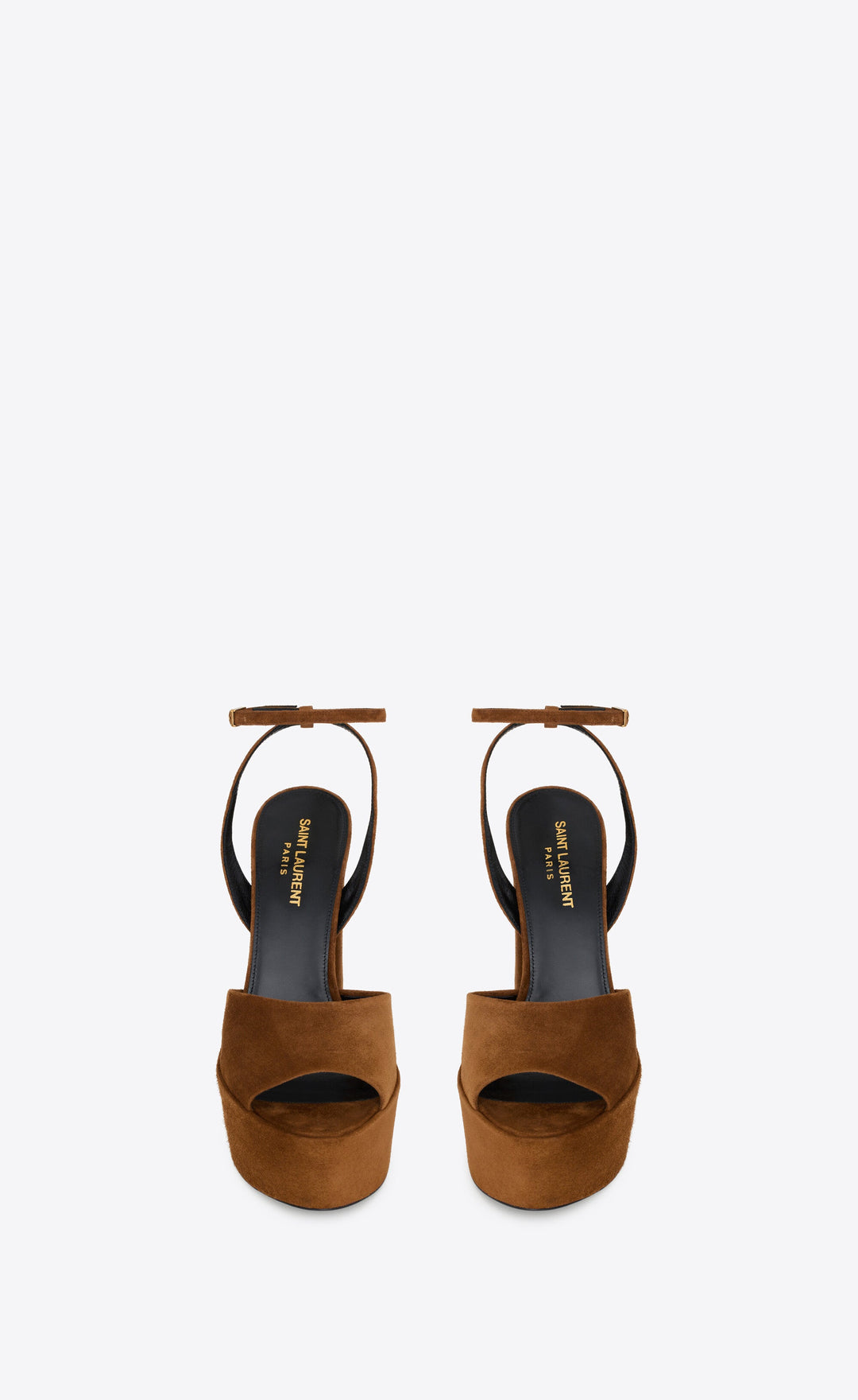 Ysl Jodie Platform Sandals In Suede