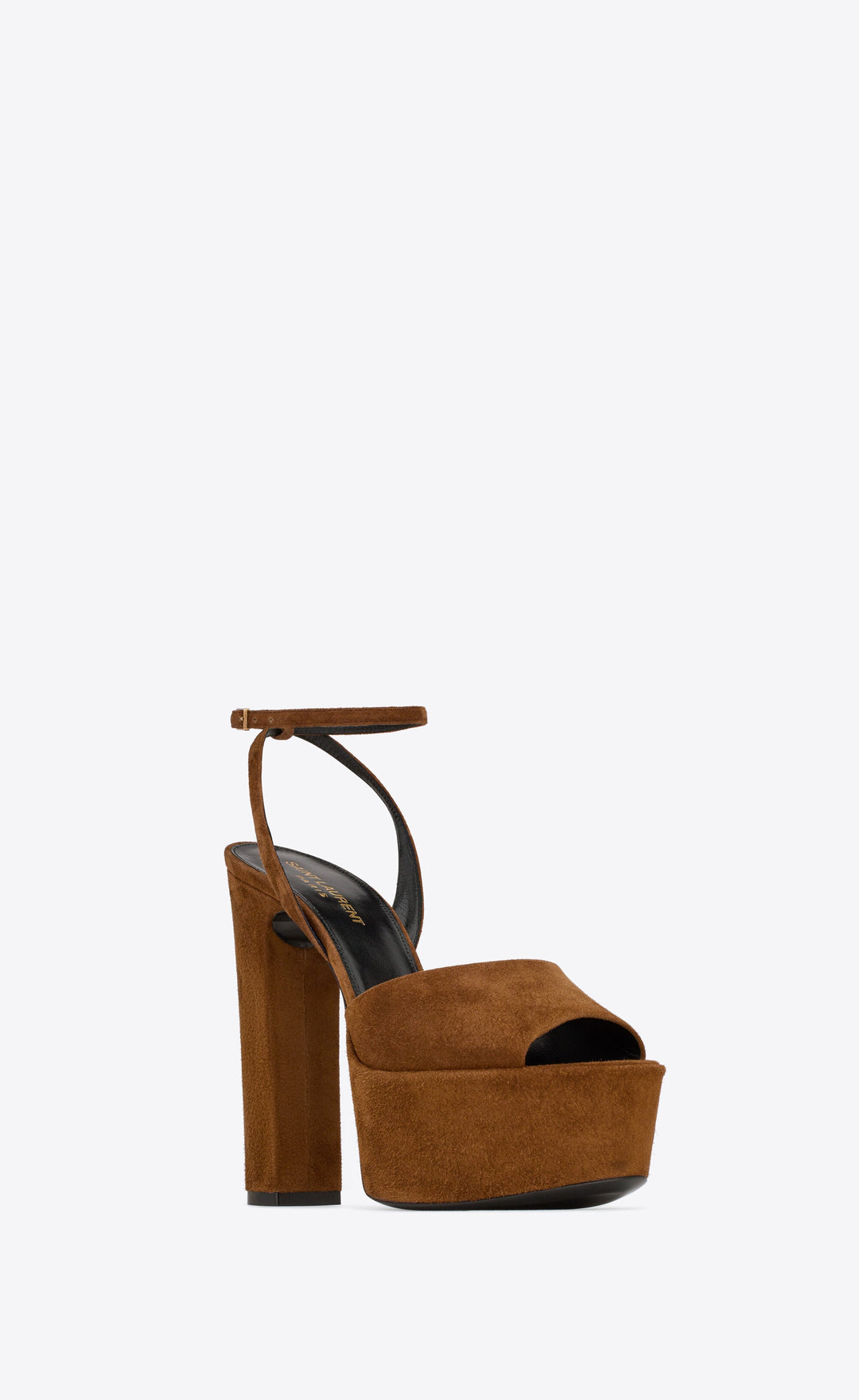 Ysl Jodie Platform Sandals In Suede