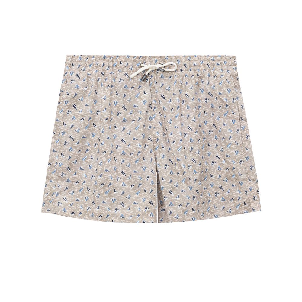 Canali Beige Polyester Swim Shorts by Canali outlet now on sale