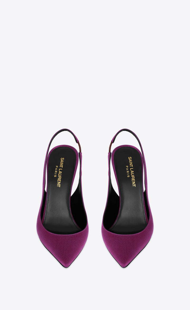 Ysl Zoe Pointed Toe Slingback Pump