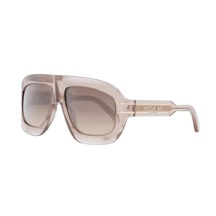 Dior Aviator Full Rim, with a Shiny Transparent Pink frame and Roviex Gradient lens.