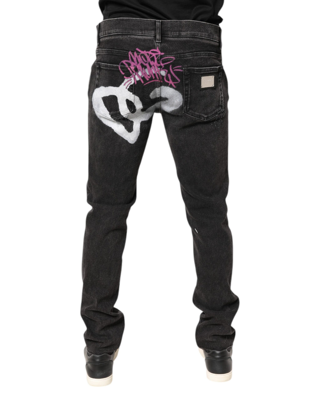 Dolce &amp; Gabbana Gray Washed Cotton Skinny Denim Jeans by Dolce &amp; Gabbana outlet now on sale