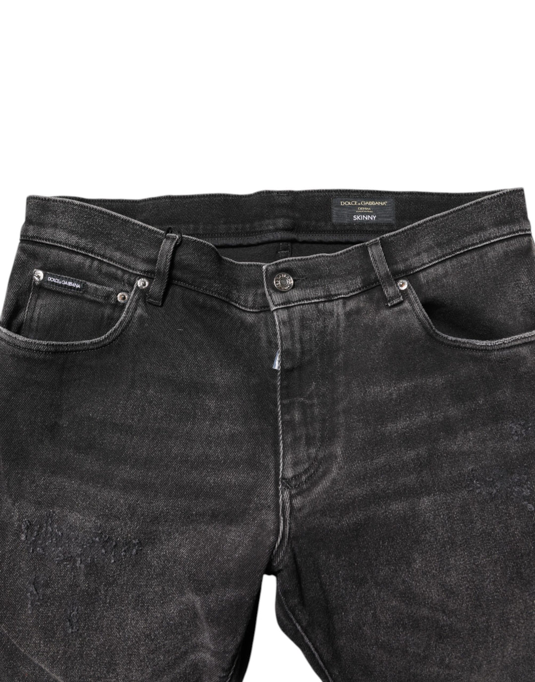 Dolce &amp; Gabbana Gray Washed Cotton Skinny Denim Jeans by Dolce &amp; Gabbana outlet now on sale