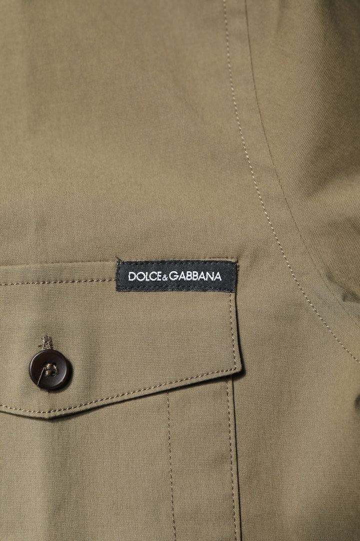 Dolce &amp; Gabbana Sample Sale Dolce &amp; Gabbana Brown Cotton Stretch Casual Long Sleeves Shirt - | Designer outlet