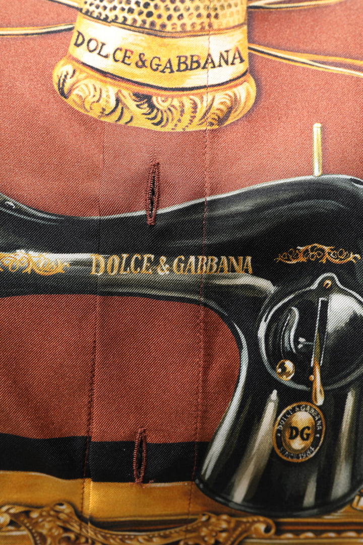 Dolce & Gabbana Multicolor Tailor Print Silk Casual Shirt