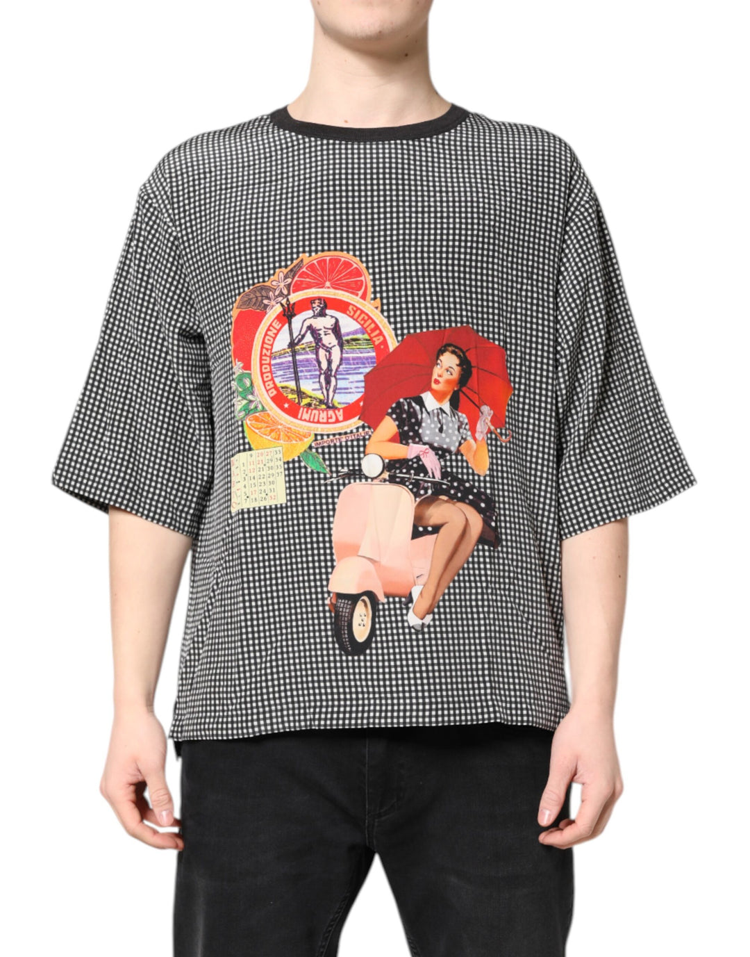 Dolce &amp; Gabbana Sample Sale Dolce &amp; Gabbana Black Graphic Print Short Sleeve T-shirt - | Designer outlet
