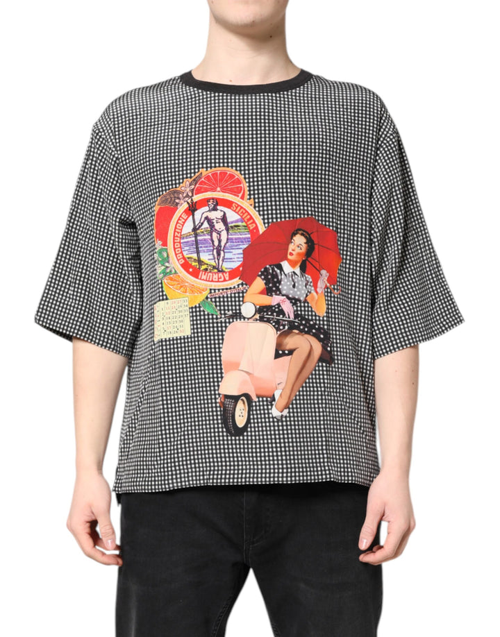 Dolce &amp; Gabbana Sample Sale Dolce &amp; Gabbana Black Graphic Print Short Sleeve T-shirt - | Designer outlet