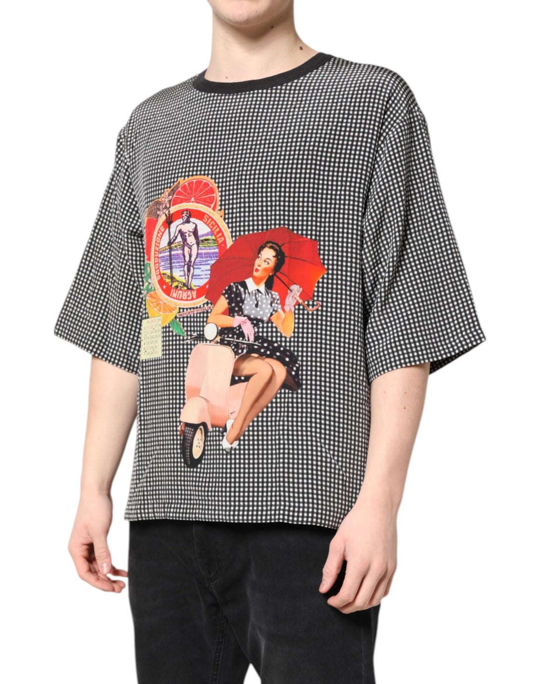 Dolce &amp; Gabbana Sample Sale Dolce &amp; Gabbana Black Graphic Print Short Sleeve T-shirt - | Designer outlet