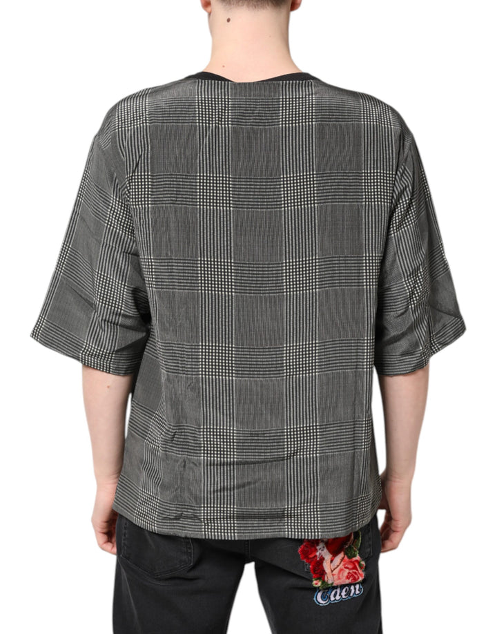 Dolce &amp; Gabbana Sample Sale Dolce &amp; Gabbana Black White Graphic Print Short Sleeve T-shirt - | Designer outlet