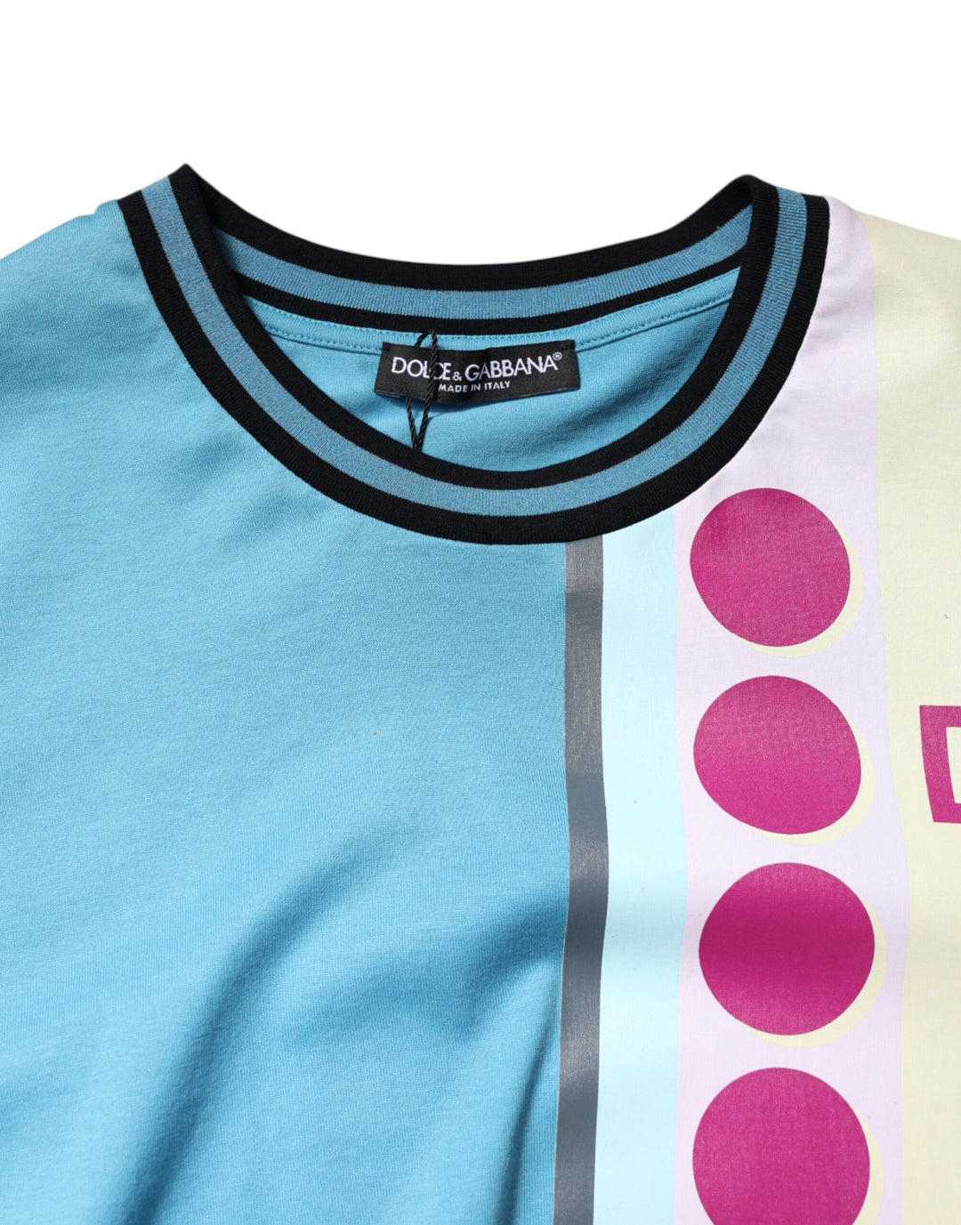 Dolce &amp; Gabbana Sample Sale Dolce &amp; Gabbana Multicolor Printed Logo Short Sleeve T-shirt - | Designer outlet