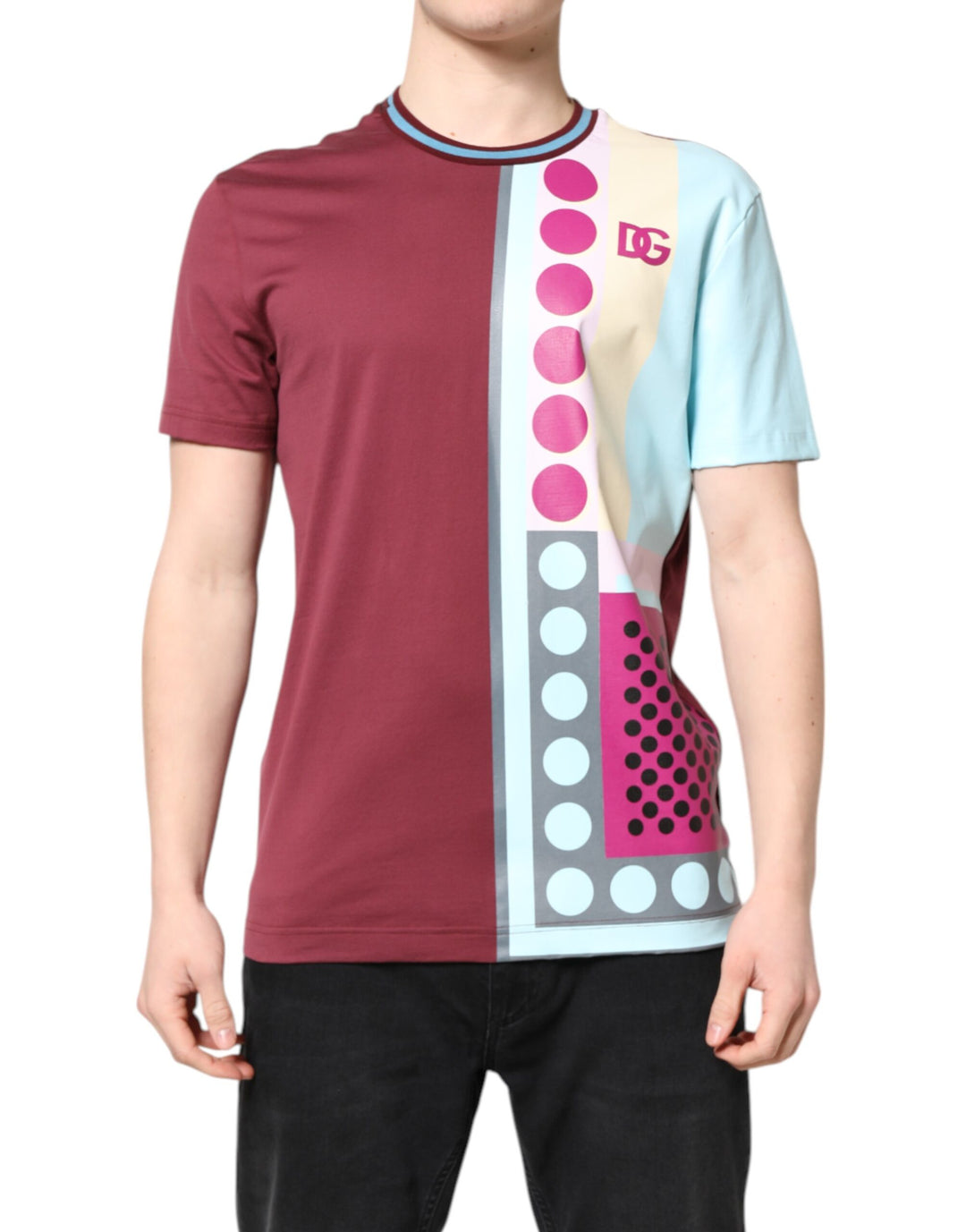 Dolce &amp; Gabbana Sample Sale Dolce &amp; Gabbana Multicolor Printed Logo Short Sleeve T-shirt - | Designer outlet