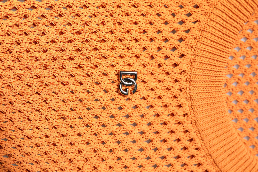 Dolce &amp; Gabbana Sample Sale Dolce &amp; Gabbana Orange Cashmere Round Neck Sleeveless T-shirt - | Designer outlet