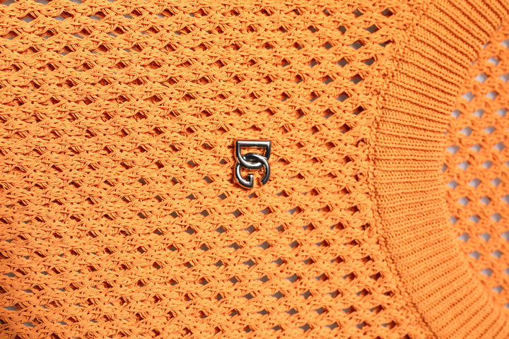 Dolce &amp; Gabbana Sample Sale Dolce &amp; Gabbana Orange Cashmere Round Neck Sleeveless T-shirt - | Designer outlet
