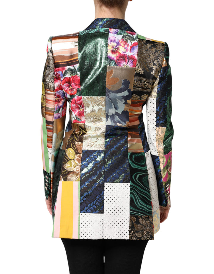 Dolce &amp; Gabbana Multicolor Floral Patchwork Jacquard Jacket by Dolce &amp; Gabbana outlet now on sale