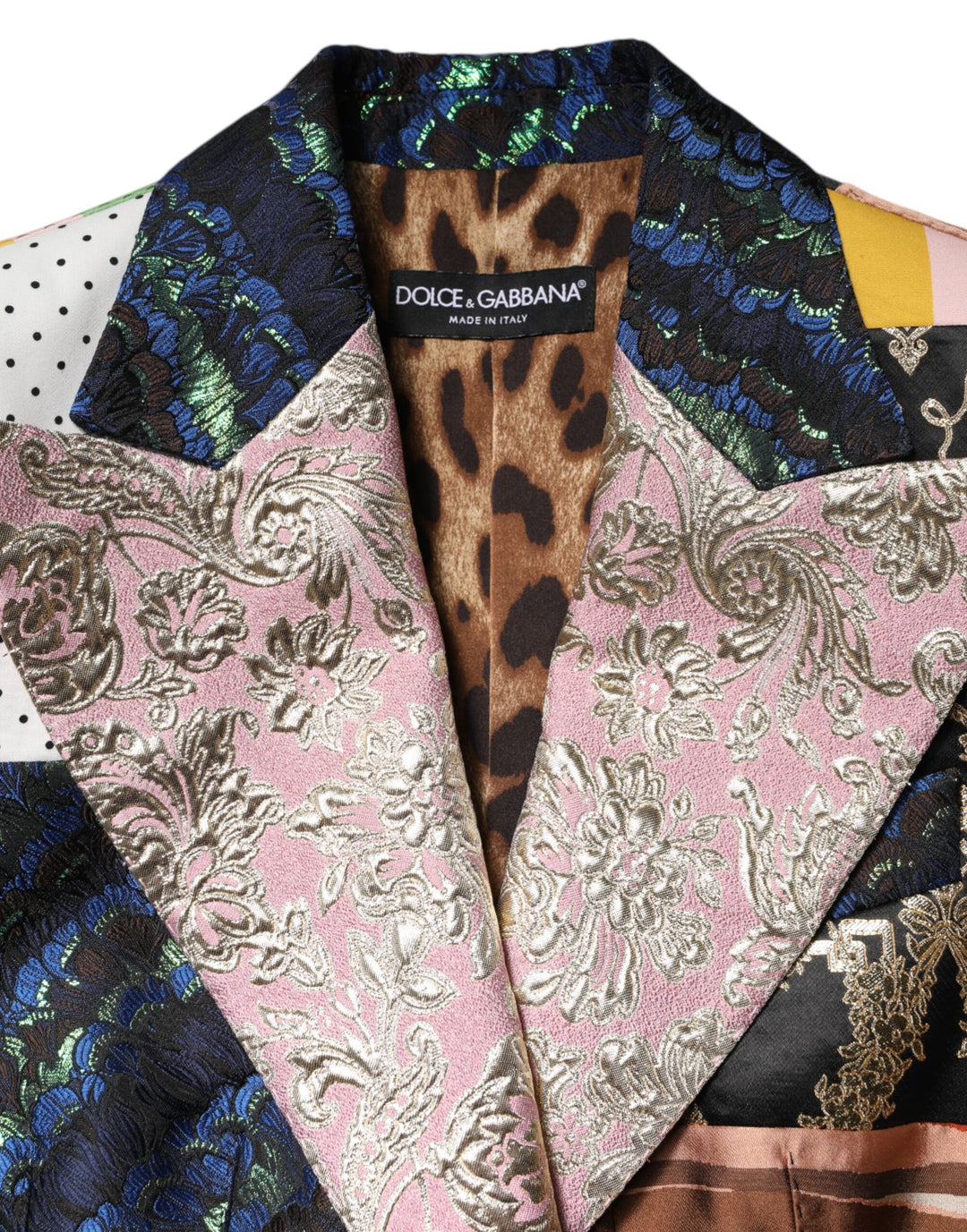 Dolce &amp; Gabbana Multicolor Floral Patchwork Jacquard Jacket by Dolce &amp; Gabbana outlet now on sale