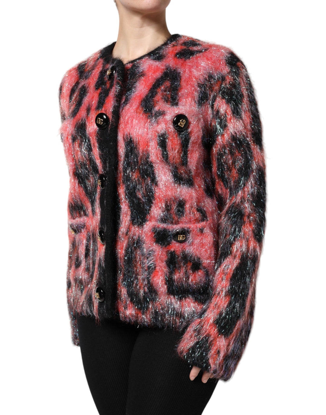 Dolce &amp; Gabbana Sample Sale Dolce &amp; Gabbana Red Mohair Wool Button Down Cardigan Sweater - | Designer outlet