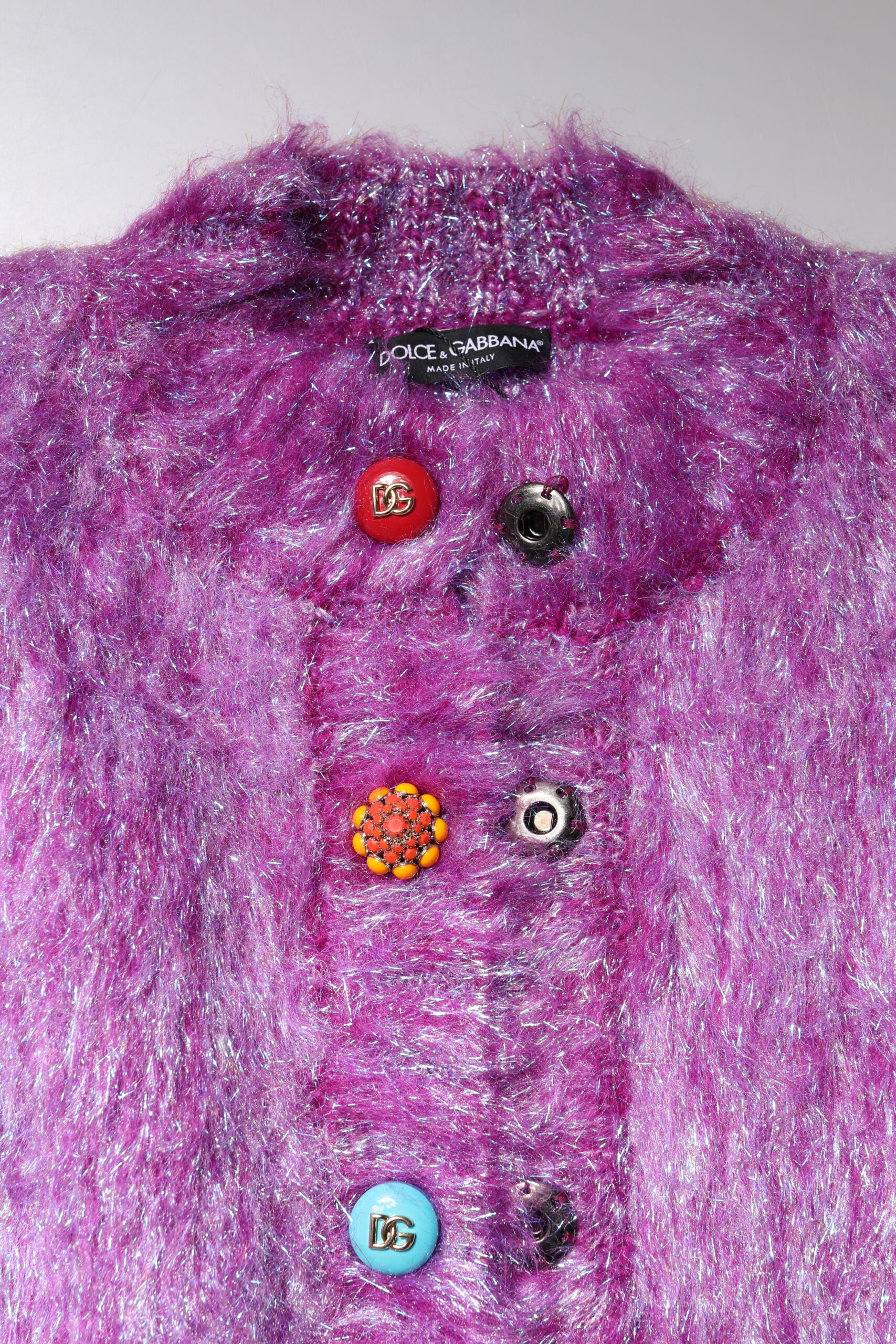 【VIP価格】DOLCE & GABBANA Purple Button Trench Coat Dolce & Gabbana Purple Button Embellished Trench Coat Jacket