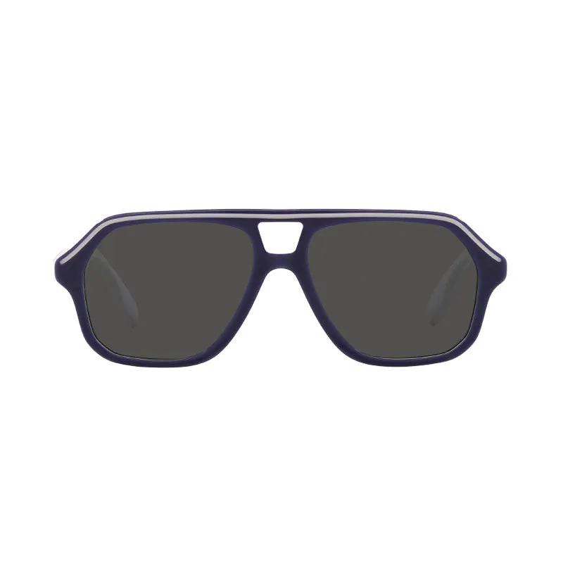 Burberry Sunglasses Aviator Full Rim, Blue Frame And Dark Grey Lens Jb4340392687