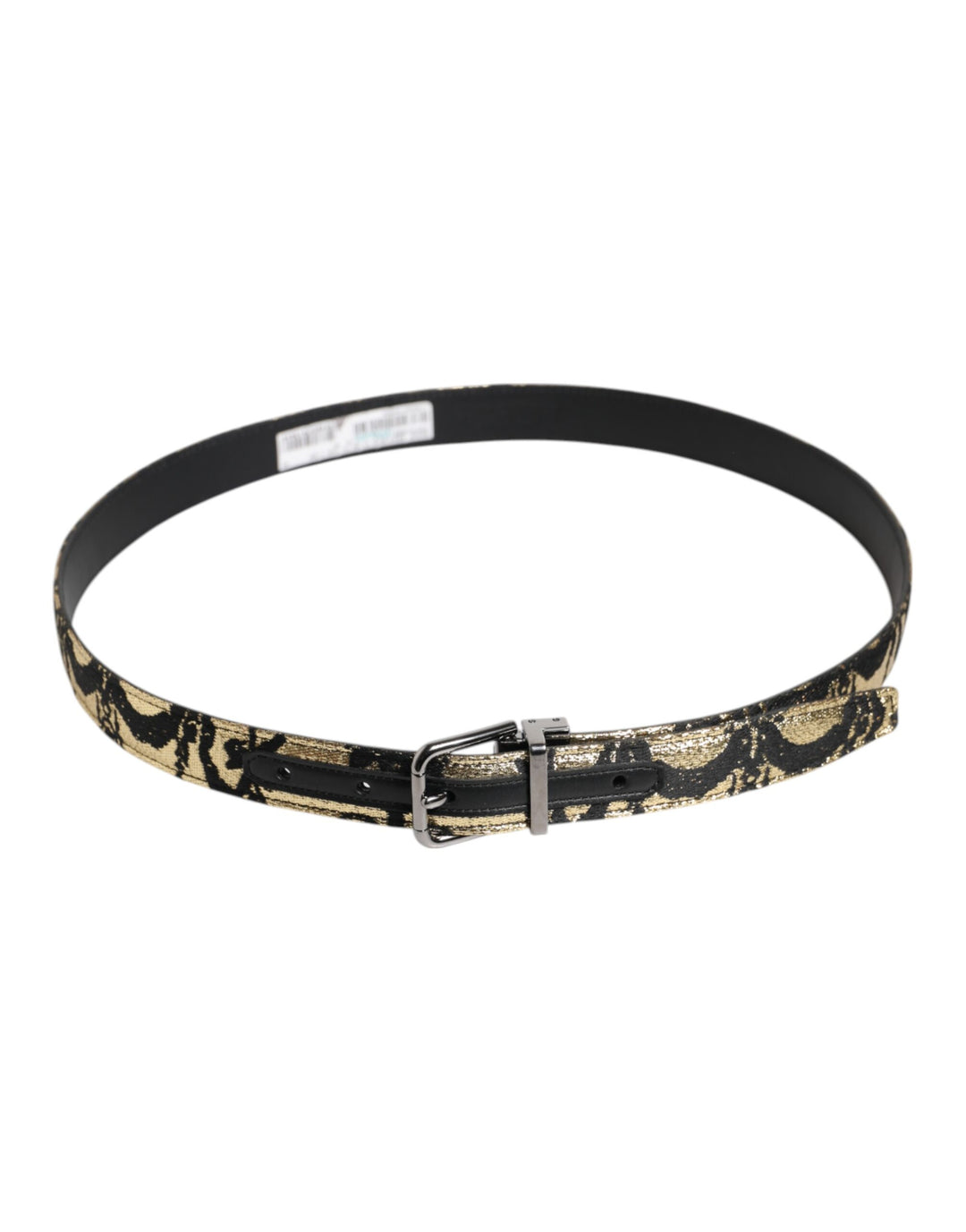 Dolce &amp; Gabbana Multicolor Jacquard Leather Metal Buckle Belt by Dolce &amp; Gabbana outlet now on sale