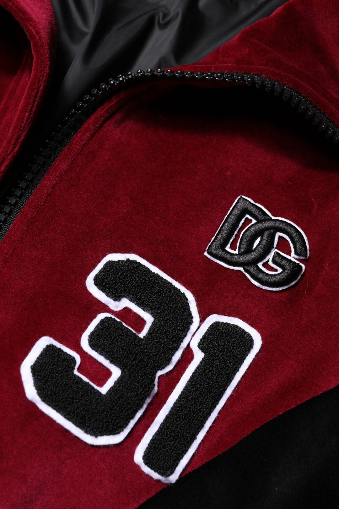 Dolce &amp; Gabbana Sample Sale Dolce &amp; Gabbana Red Black Cotton Logo FullZip Bomber Jacket - | Designer outlet