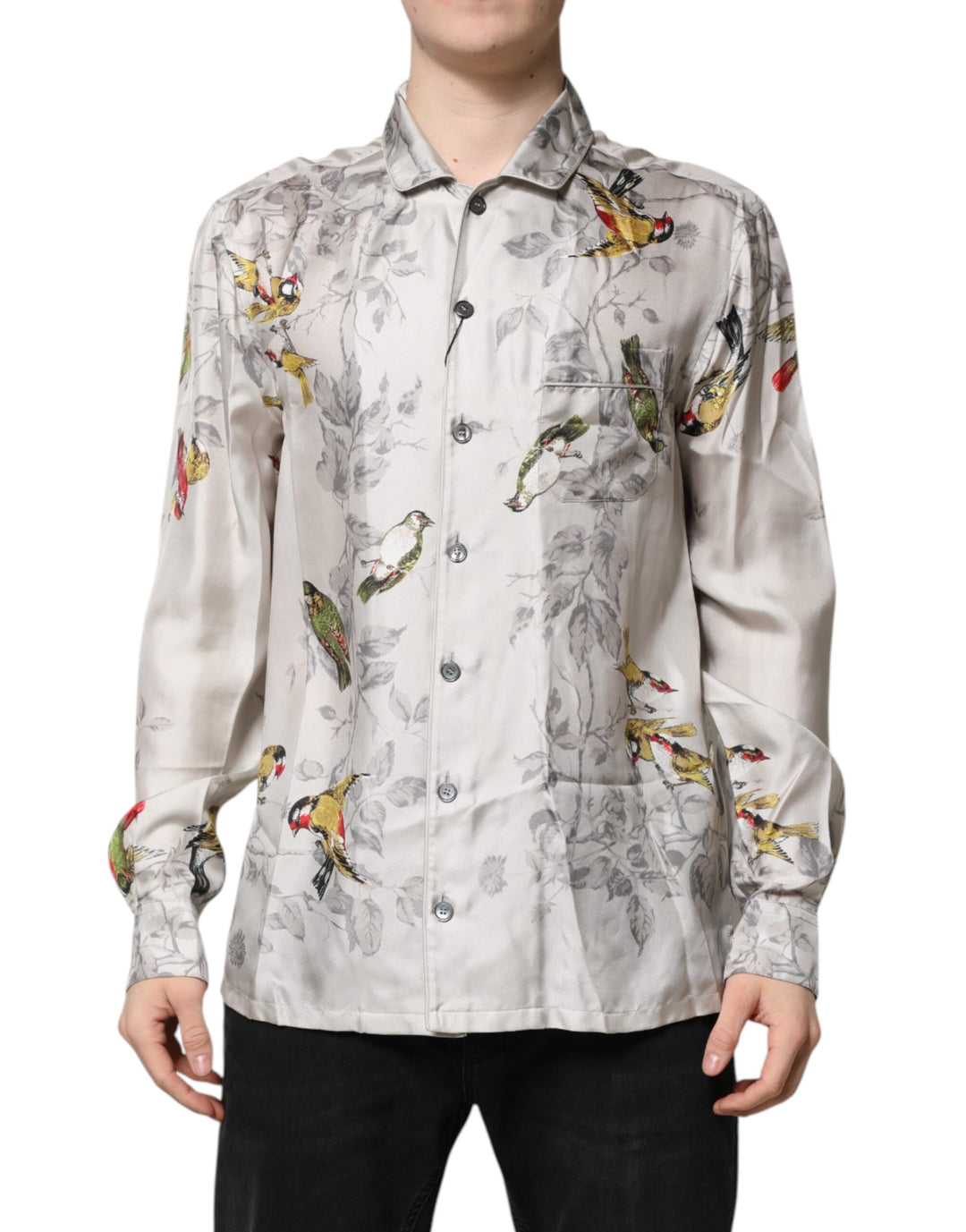 Dolce & Gabbana Sample Sale Dolce & Gabbana Multicolor Silk Printed Button Down Shirt - | Designer outlet