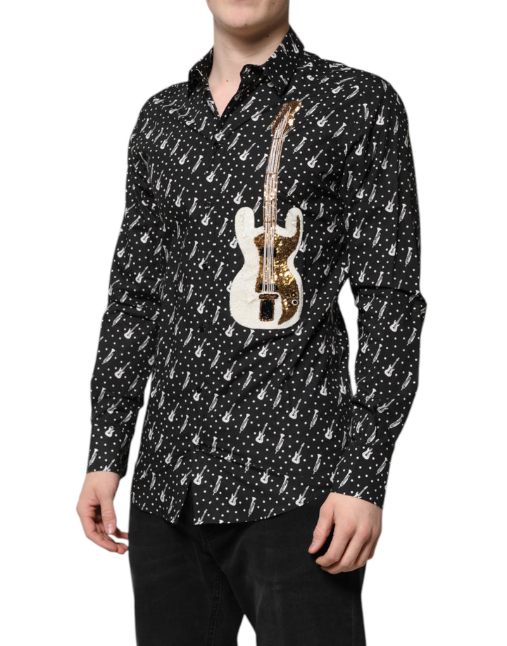 Dolce &amp; Gabbana Sample Sale Dolce &amp; Gabbana Black GOLD Instrument Embellished Shirt - | Designer outlet