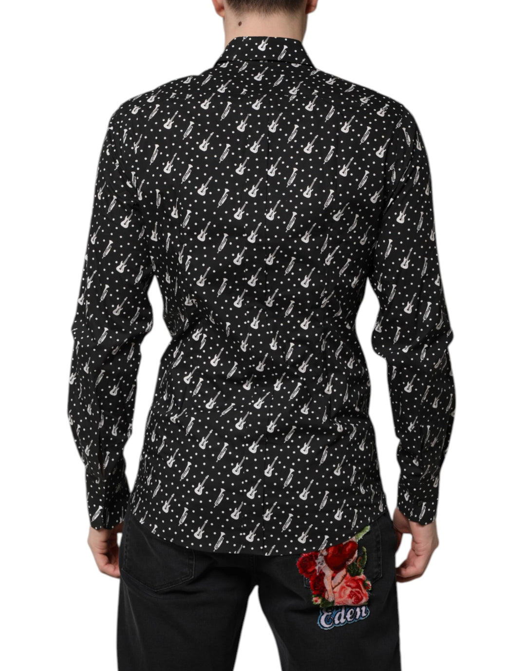 Dolce &amp; Gabbana Sample Sale Dolce &amp; Gabbana Black GOLD Instrument Embellished Shirt - | Designer outlet
