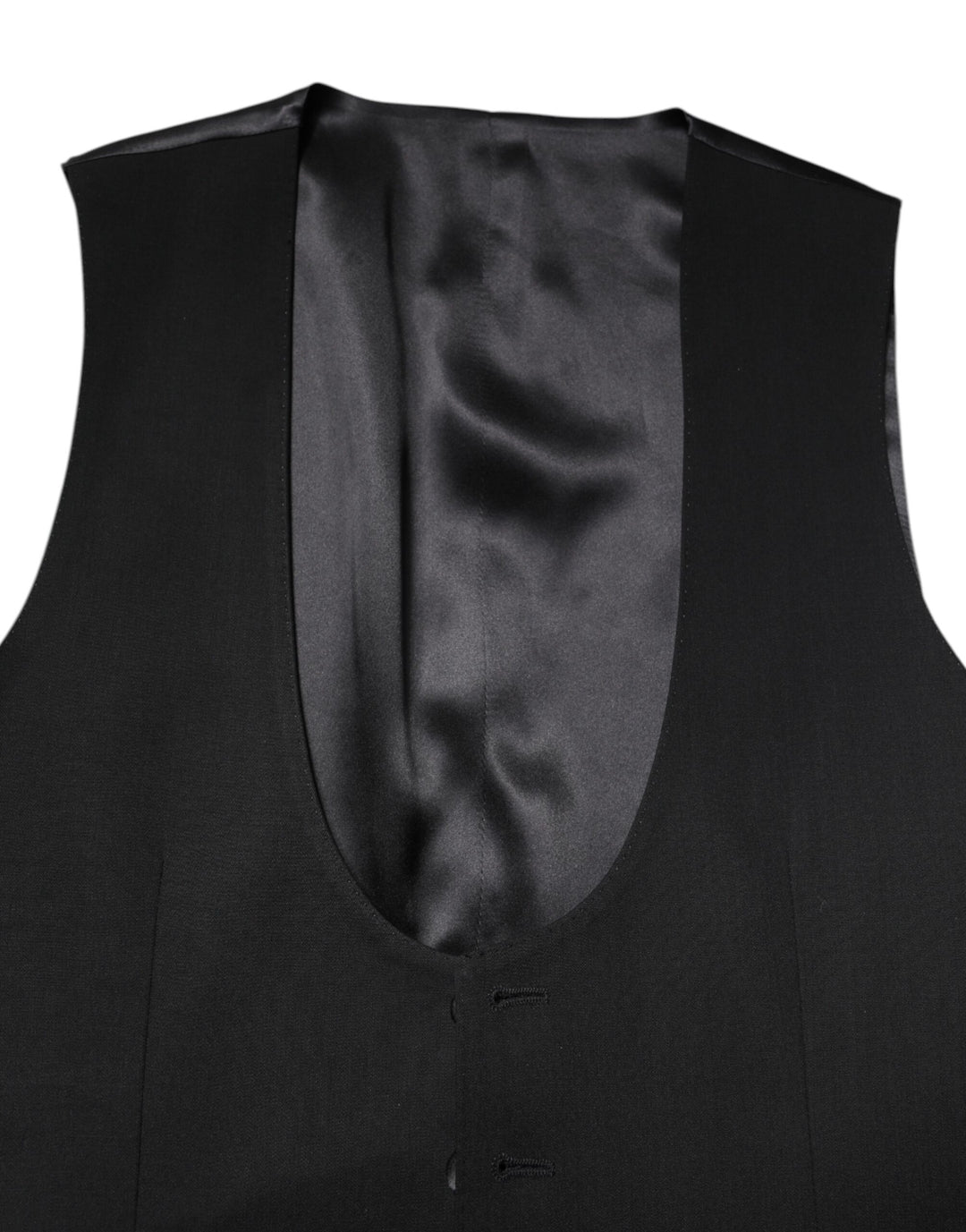 Dolce &amp; Gabbana Black Wool Waistcoat Dress Formal Vest by Dolce &amp; Gabbana outlet now on sale