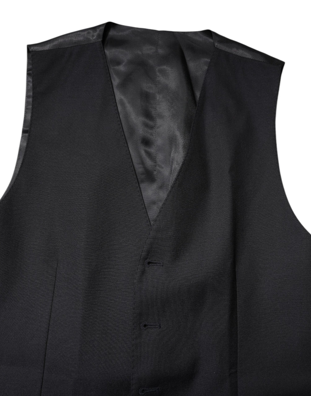 Dolce &amp; Gabbana Black Wool Waistcoat Dress Formal Vest by Dolce &amp; Gabbana outlet now on sale