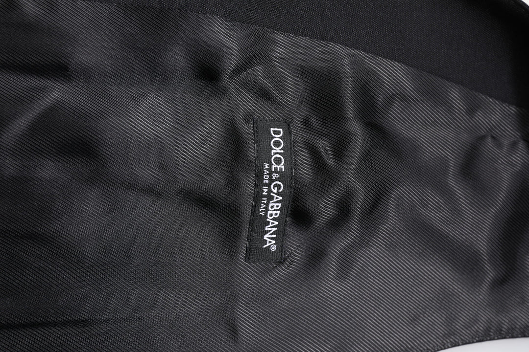 Dolce &amp; Gabbana Black Wool Waistcoat Dress Formal Vest by Dolce &amp; Gabbana outlet now on sale