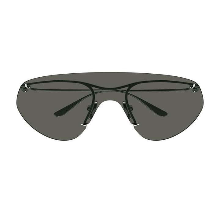 Bottega Veneta Sunglasses Shield Rimless, Silver Frame and Grey Lens BV1272S002