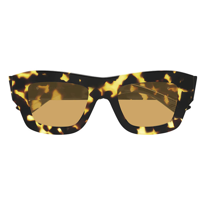 Bottega Veneta Sunglasses Square Full Rim, Spotted Havana Frame and Nicotine Lens BV1357S003
