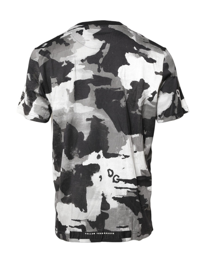 Dolce &amp; Gabbana Sample Sale Dolce &amp; Gabbana Multicolor Camouflage Crew Neck T-shirt - | Designer outlet