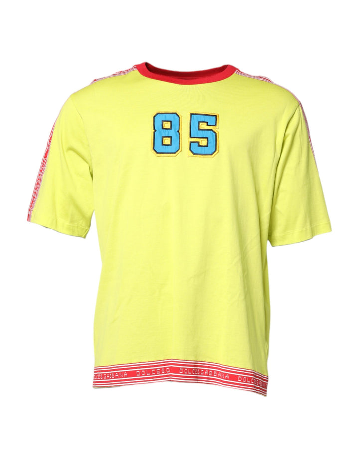 Dolce &amp; Gabbana Sample Sale Dolce &amp; Gabbana Green Cotton 85 Patch Crew Neck T-shirt - | Designer outlet