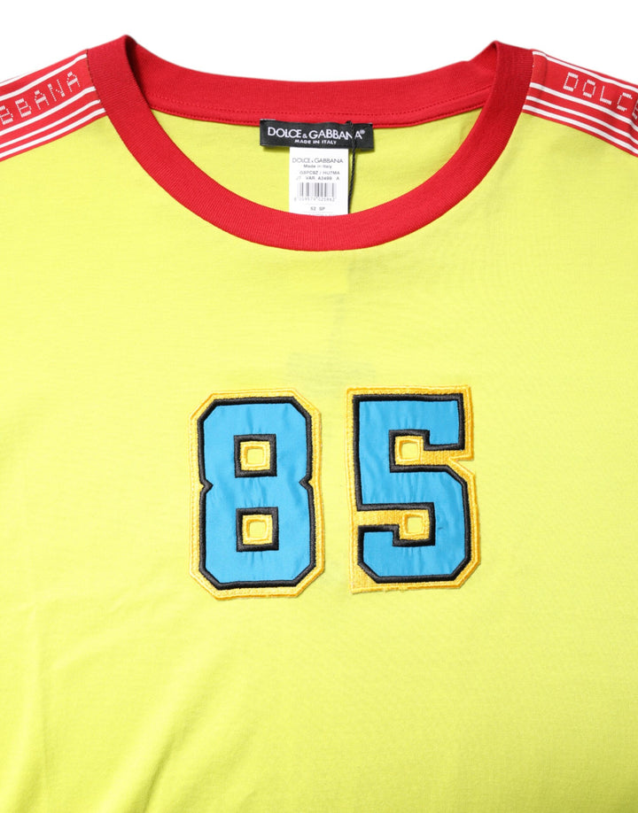 Dolce &amp; Gabbana Sample Sale Dolce &amp; Gabbana Green Cotton 85 Patch Crew Neck T-shirt - | Designer outlet